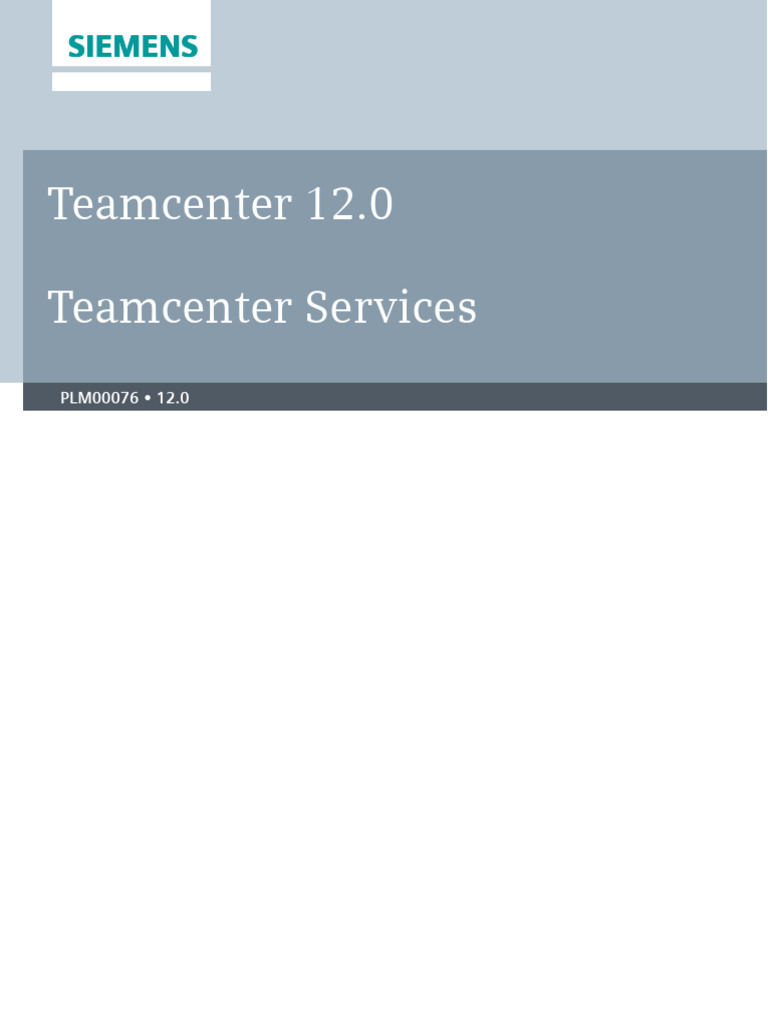 Teamcenter Services Overview 12.0 | PDF | Class (Computer Programming ...