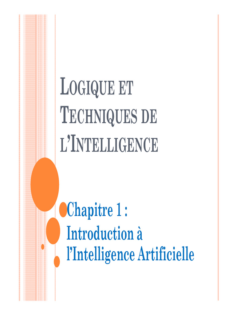 Introduction à l'Intelligence Artificielle | PDF | Intelligence ...
