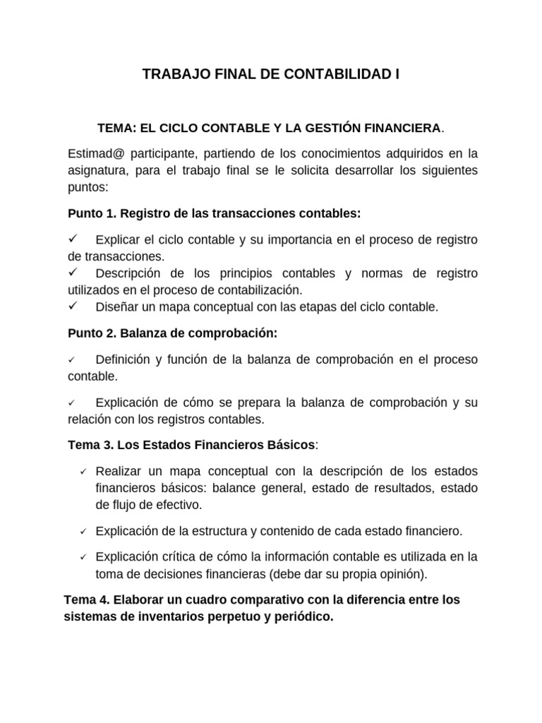 Ciclo Contable y Gestión Financiera | PDF | Contabilidad | Servicios ...