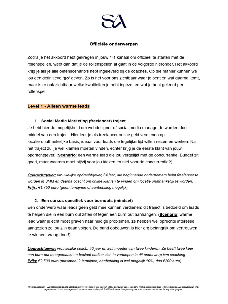  2 offici le onderwerpen pdf