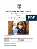 Unit: Principles of Management (560) : Sri Lanka Institute of Information Technology