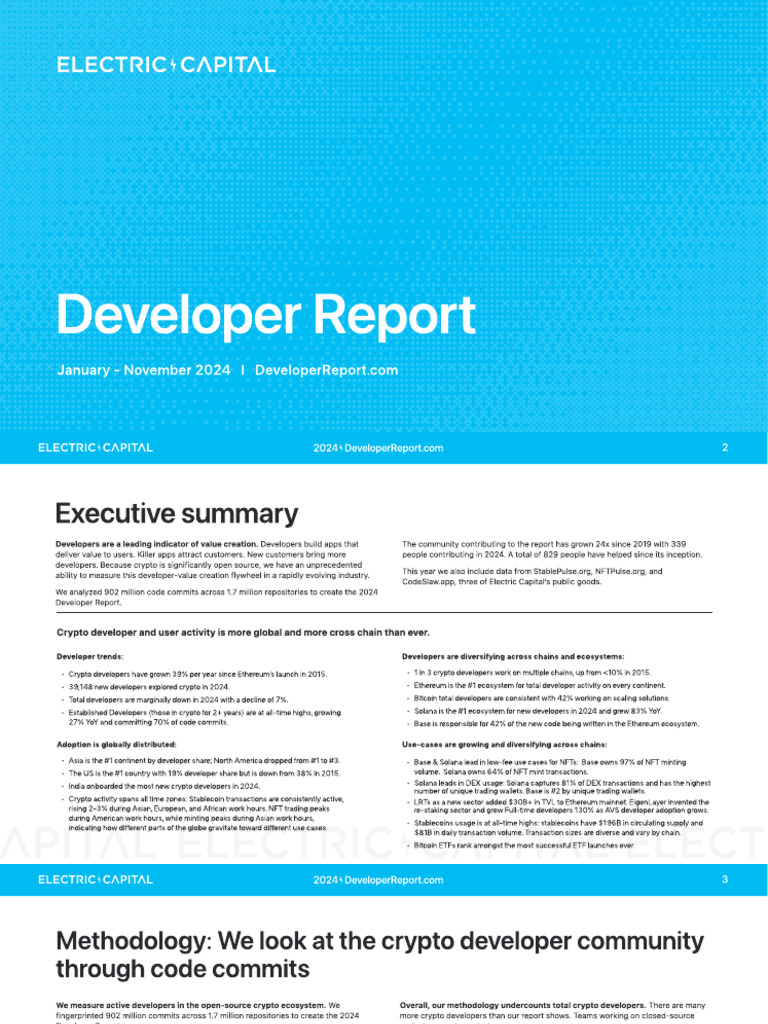 2024 Electric Capital Developer Report | PDF | Computing | Information ...