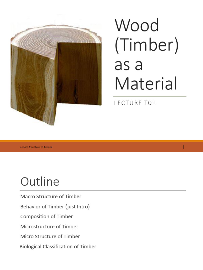 CAE+315+Wood+as+a+Material+2024+Part+I | PDF | Wood | Lumber