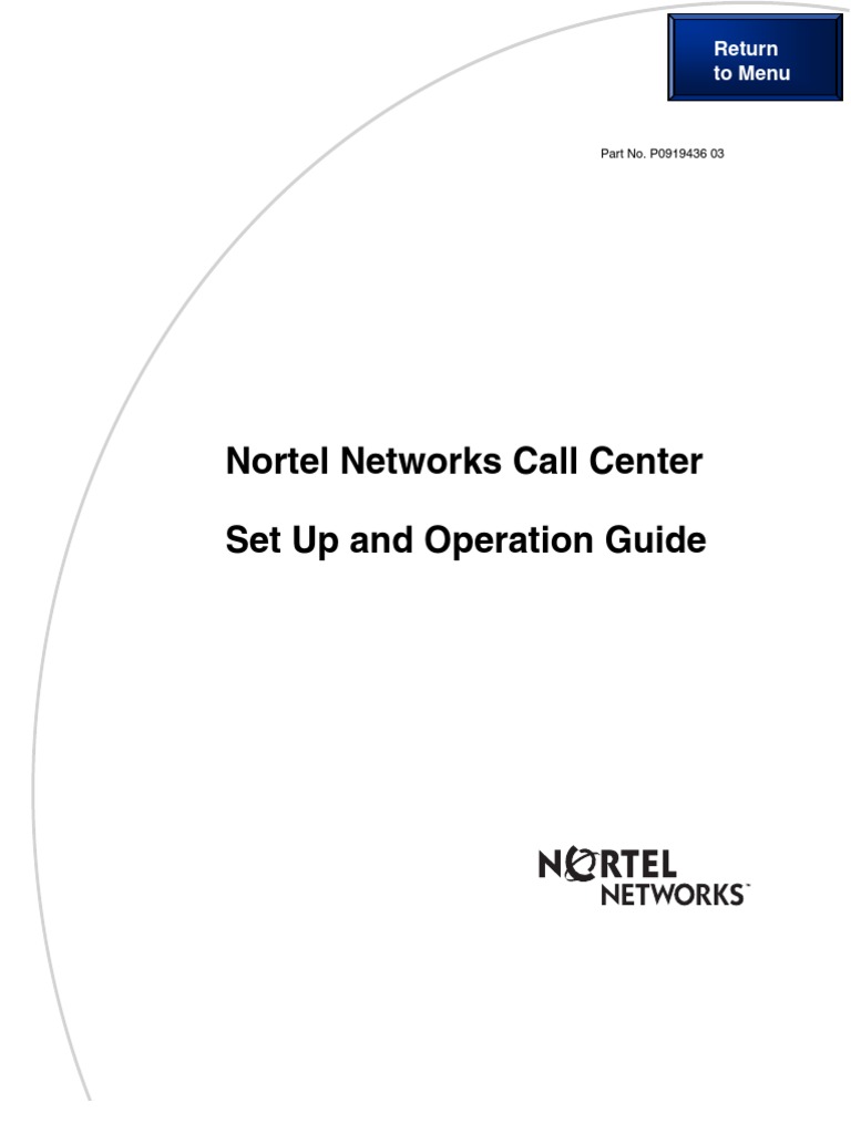 Call Pilot Call Center Setup and Operation | Download Free PDF | Call ...