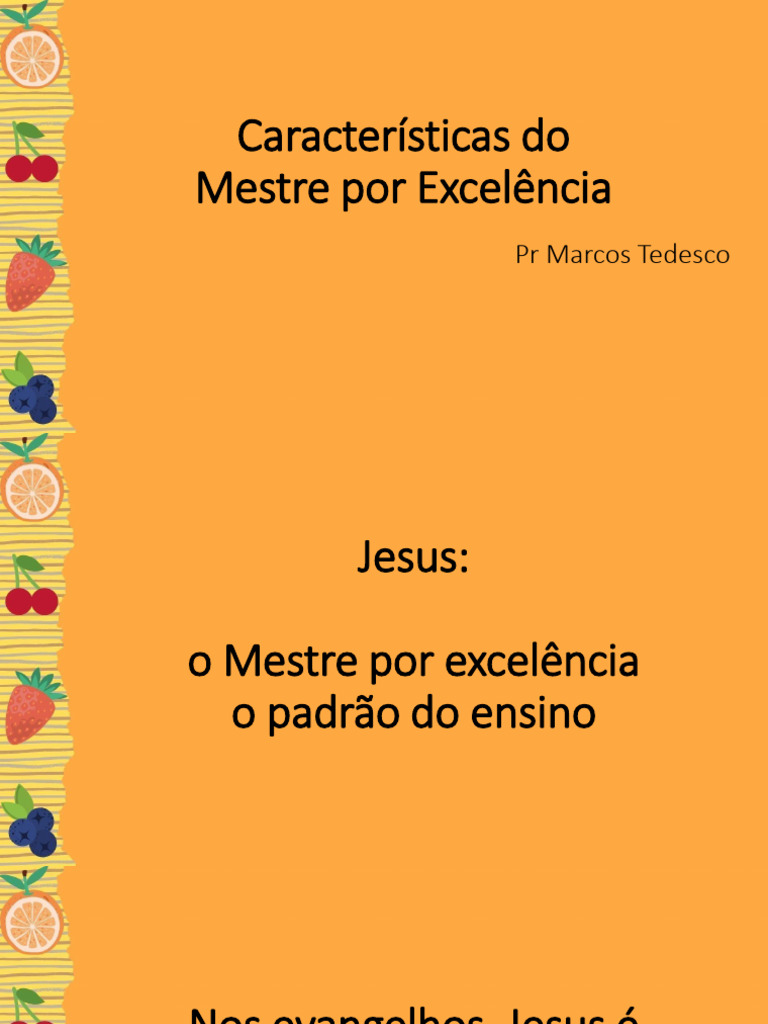 Jesus: O Mestre por Excelência | PDF | Jesus