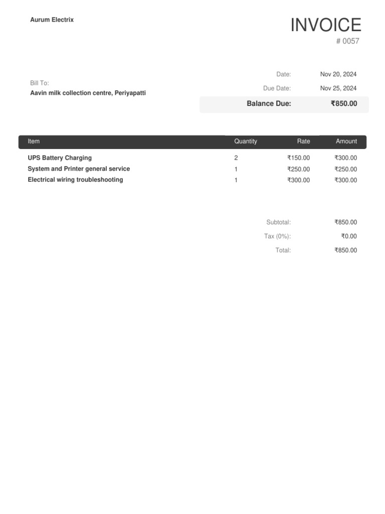 Invoice 0057 | PDF