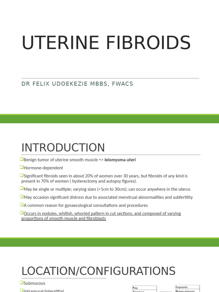 UTERINE FIBROIDS_095638 | PDF | Women's Health | Diseases And Disorders