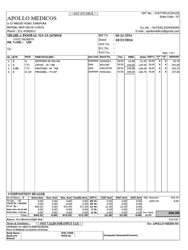 43. SHAHLA POOPAL 513-23-1676910 | PDF | Payments | Trade