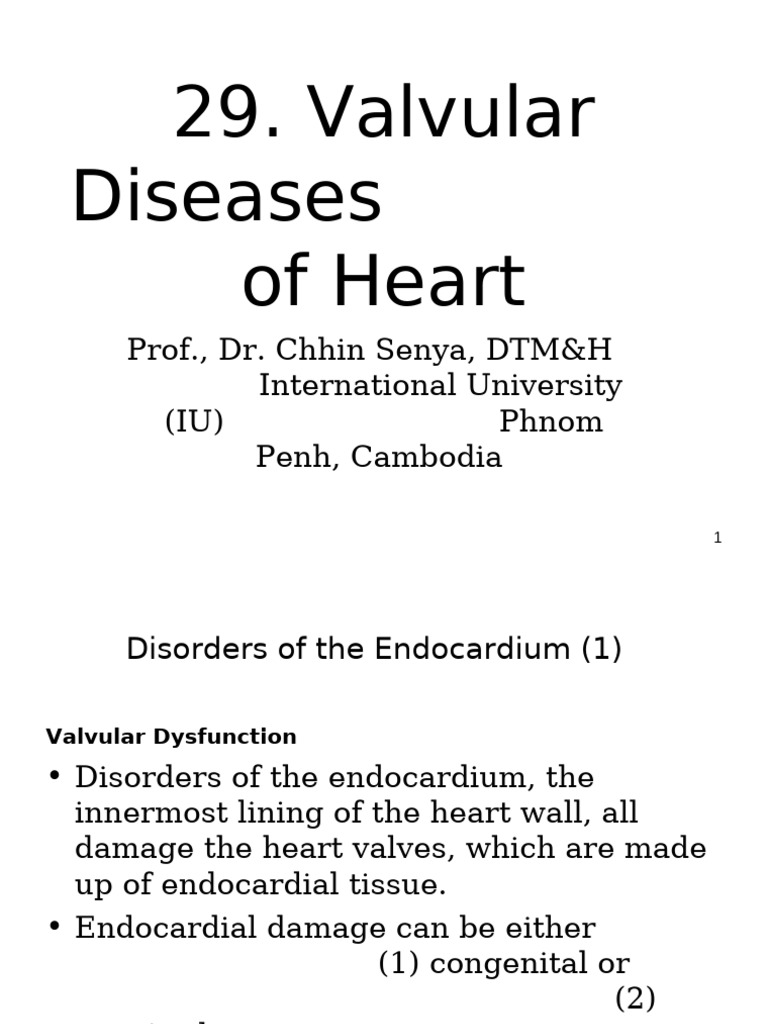 Valvular Heart Disease Overview | PDF | Heart Valve | Diastole