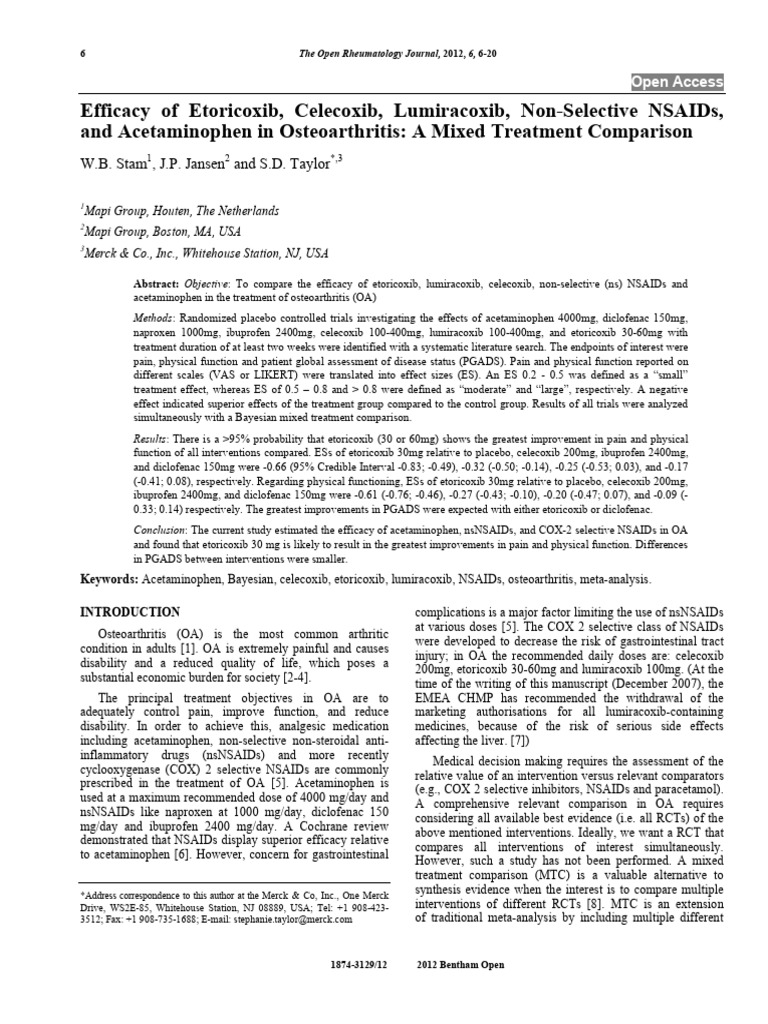 Torj 6 6 | PDF | Nonsteroidal Anti Inflammatory Drug | Osteoarthritis
