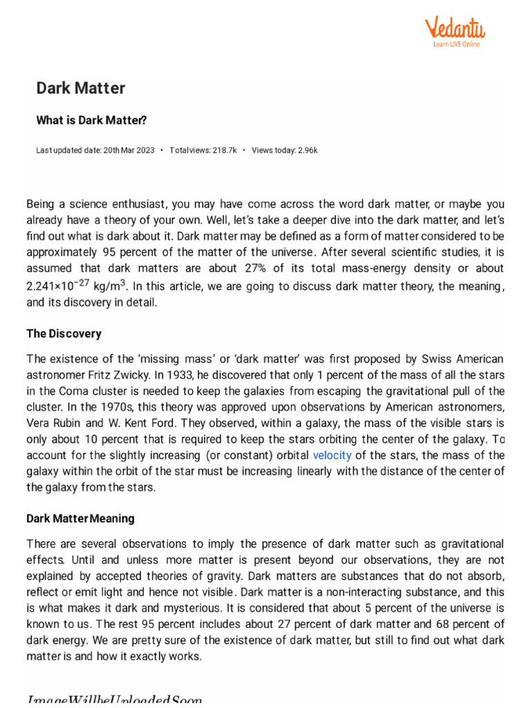 Dark Matter | PDF