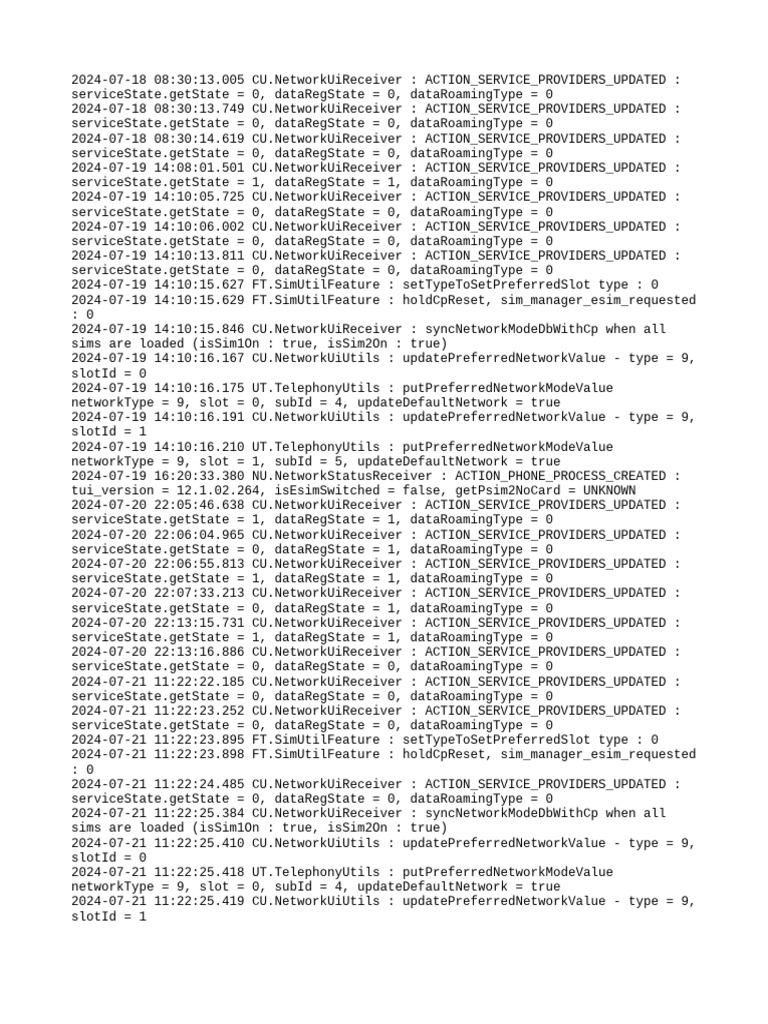 Network State Updates Log Analysis | PDF