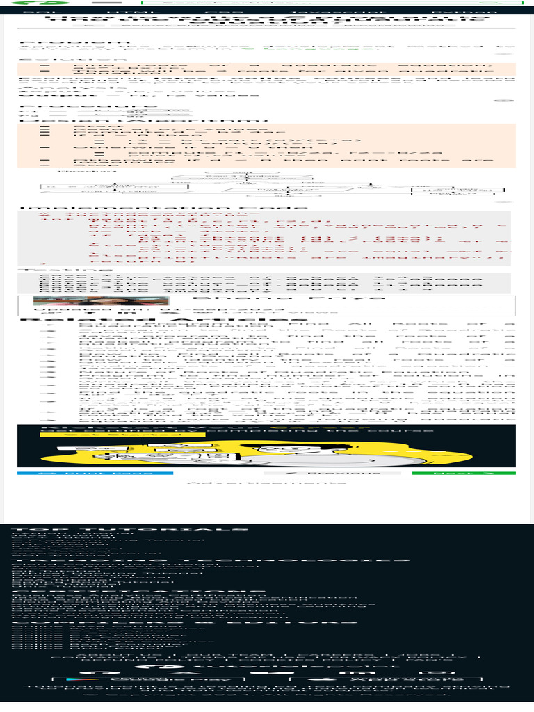 How to Write a C Program to Find the Roots of a Quadratic Equation ...