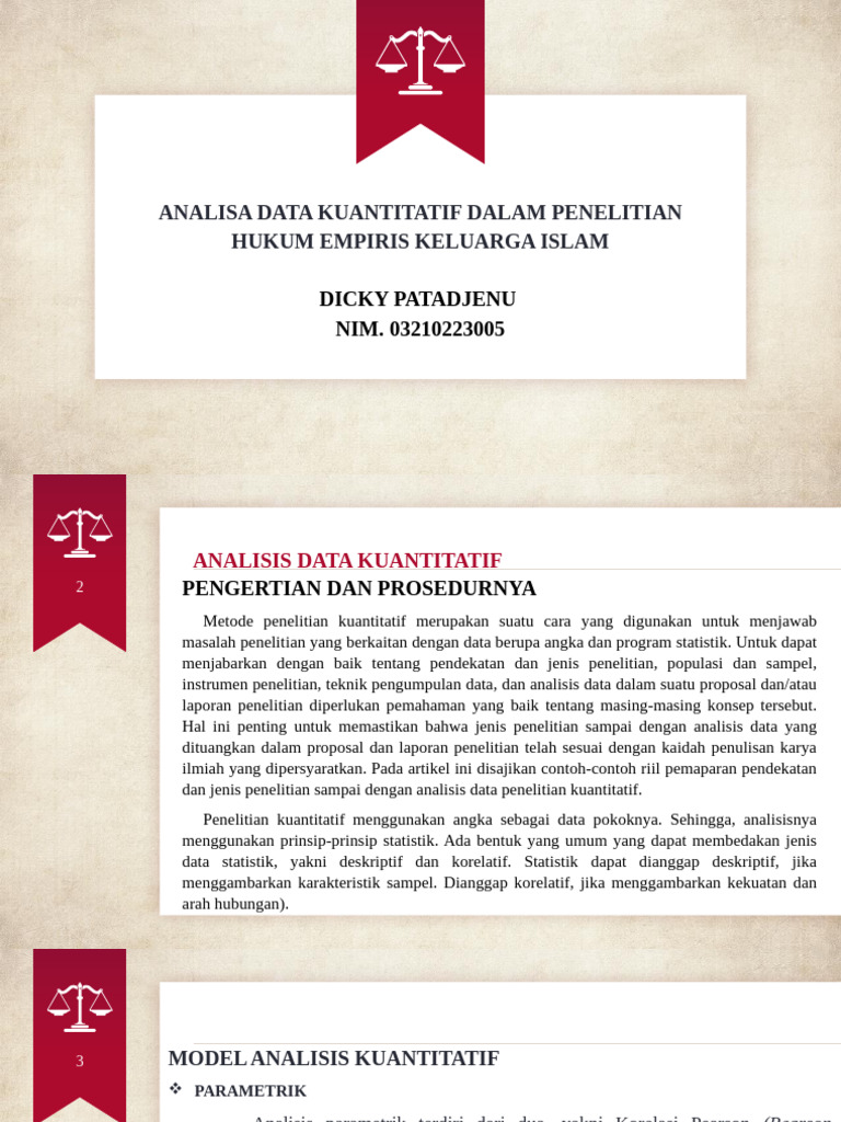 Analisa Data Kuantitatif Dalam Penelitian Hukum Empiris Keluarga Islam ...