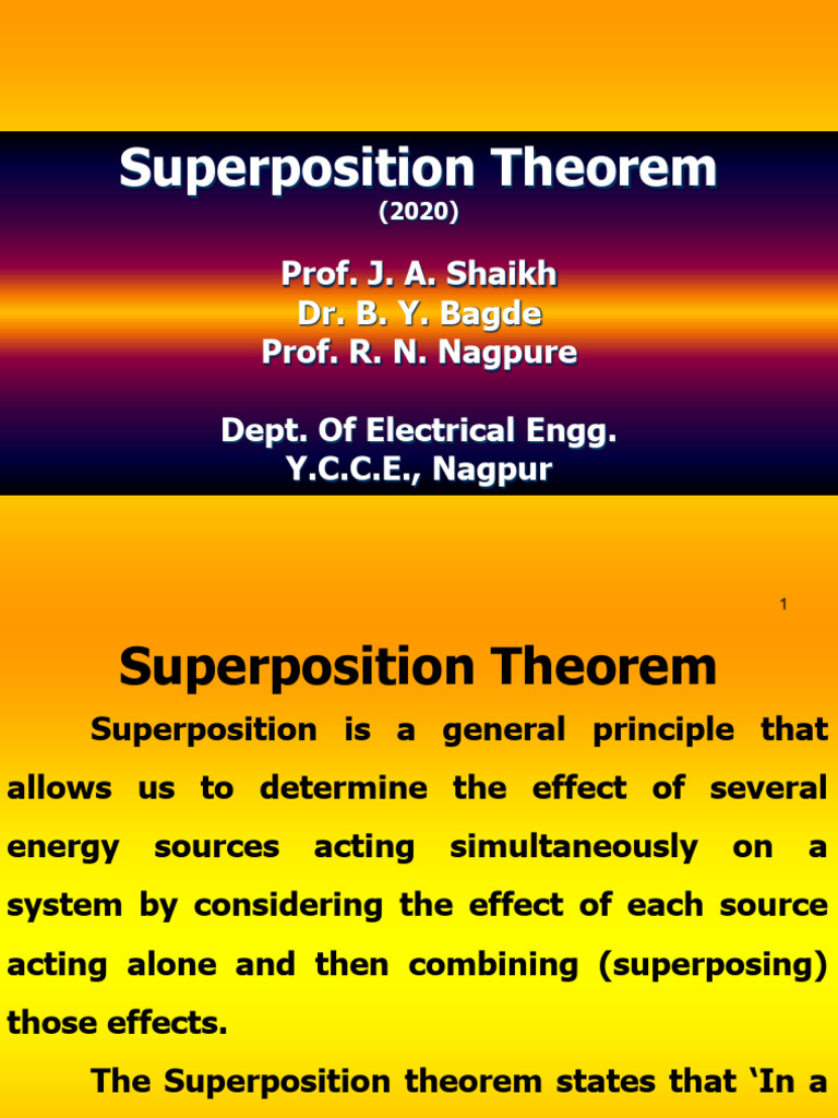 Superposition Theorem Explained with Examples | PDF | Electrical ...