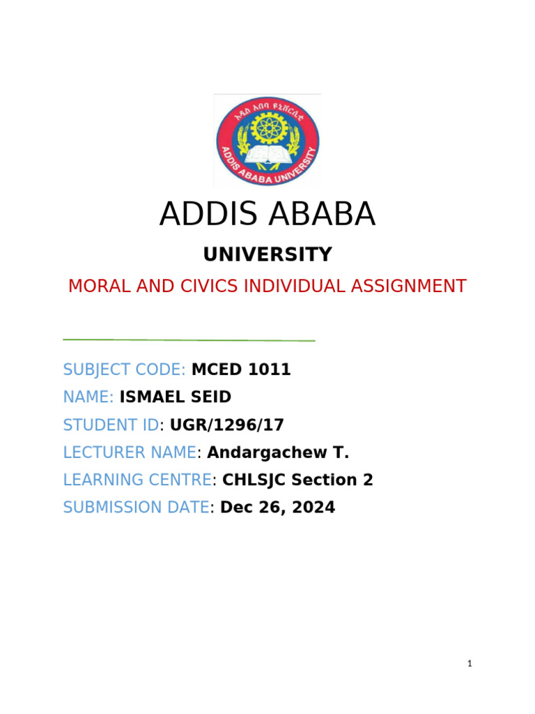 Moral Assignment Pdf Morality Reason