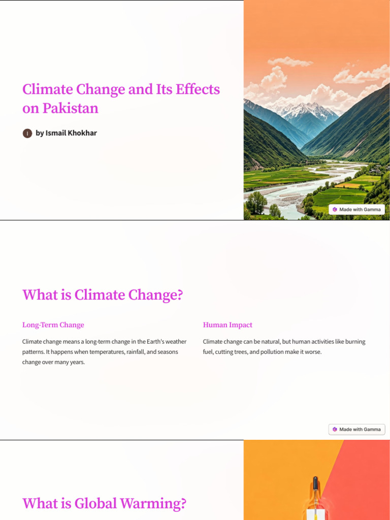 Climate Change and Its Effects On Pakistan | PDF | Climate Change ...