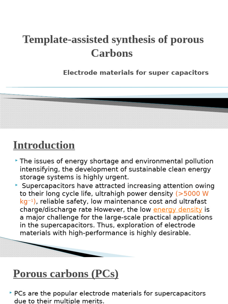 Template Synthesis of Porous Carbons | PDF | Physical Sciences ...