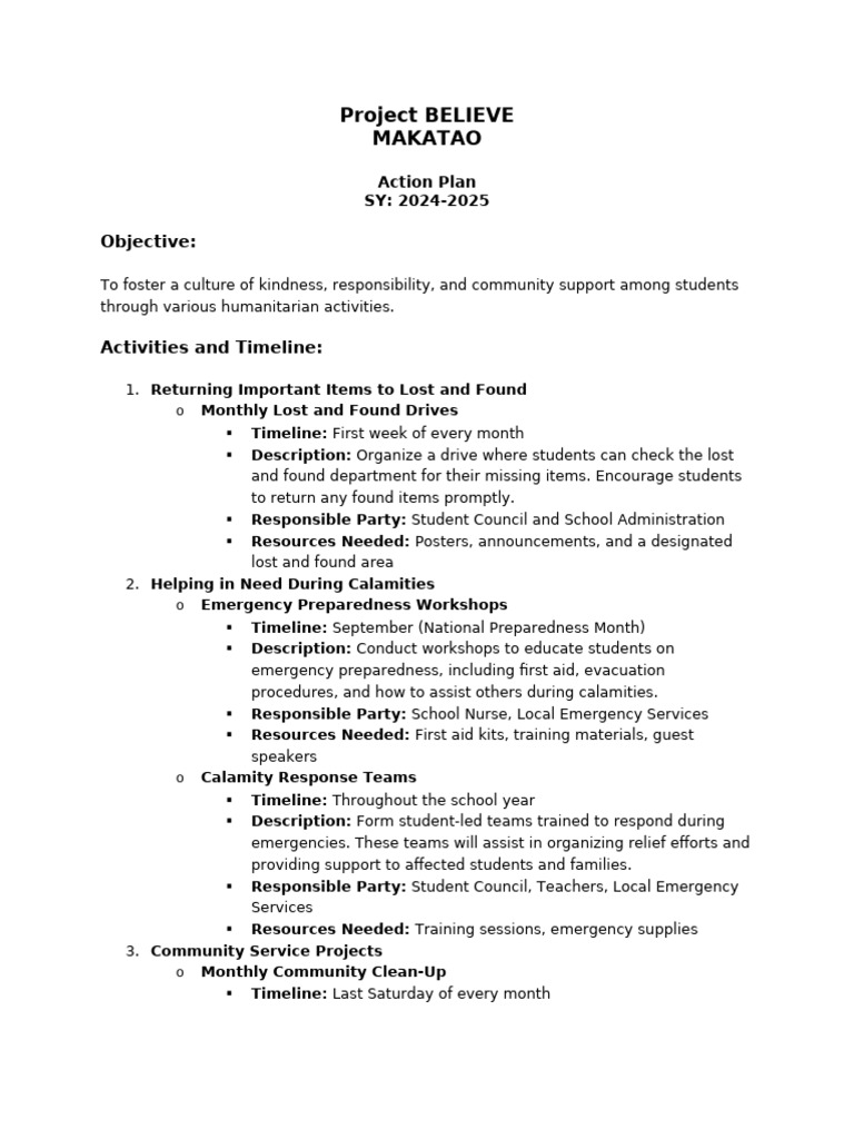 Action Plan Pdf