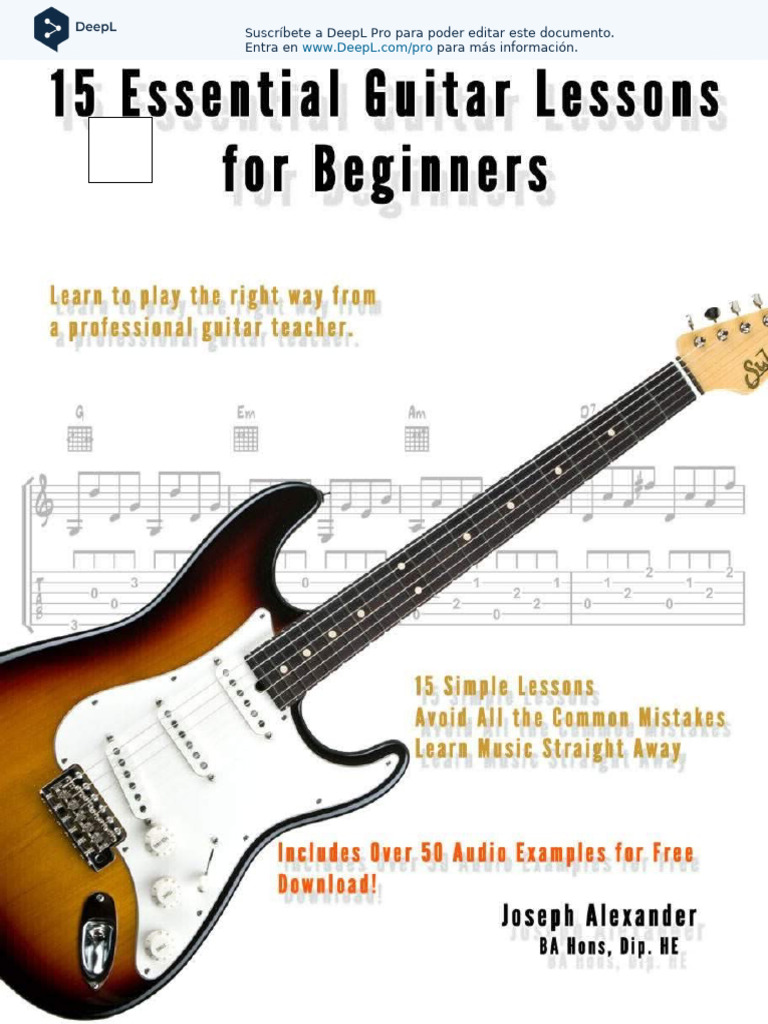 15 Essential Guitar Lessons For Beginners - Joseph Alexander-Español Es ...