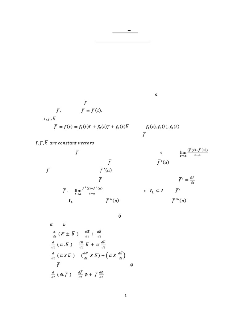 VECTOR DIFFERENTIATION | PDF | Derivative | Vector Space