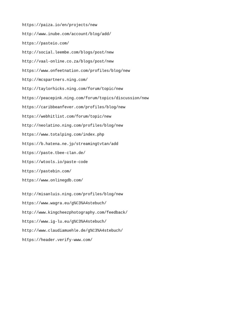 Site List | PDF