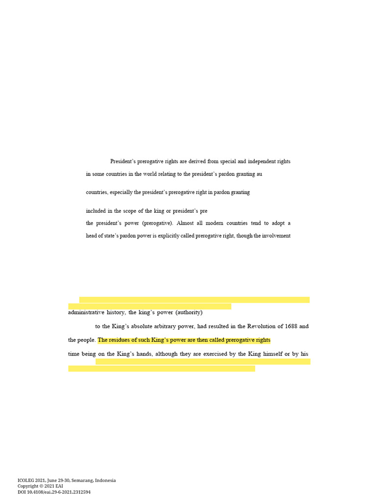 Presidential Pardon Prerogative Rights | PDF | Pardon | Public Law