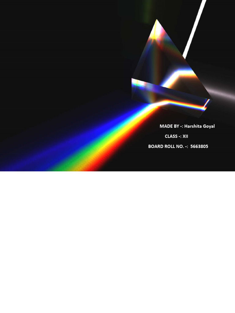 Hollow-Prism XII Physics Investigatory Project | PDF | Refractive Index ...