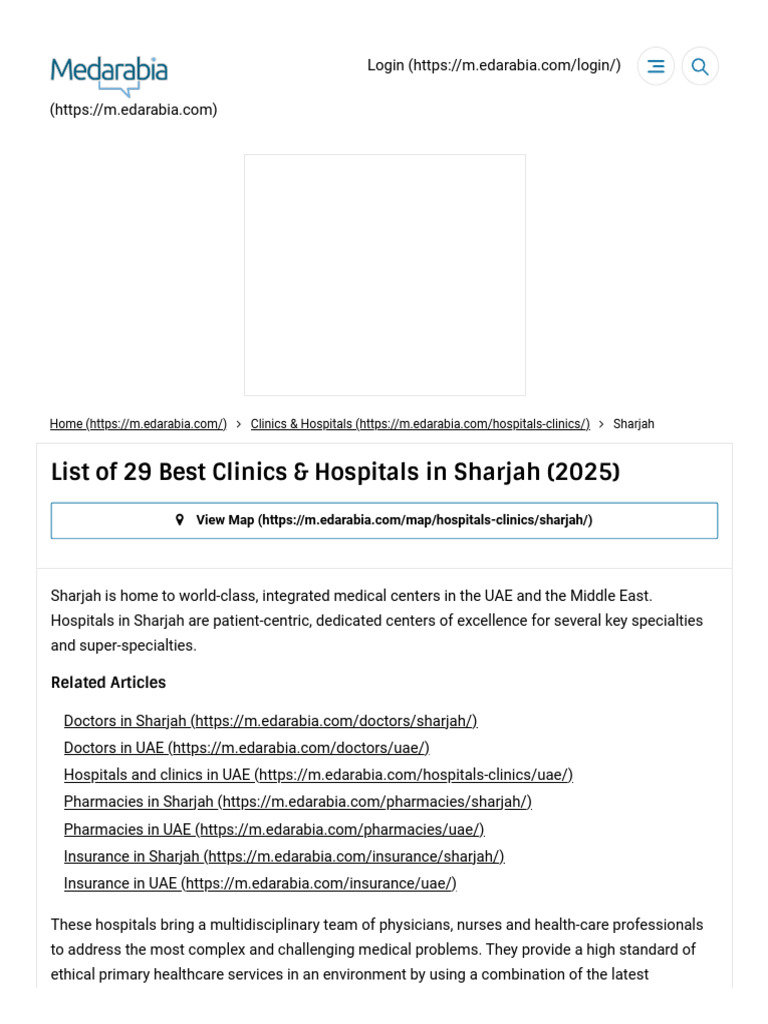 Best Hospitals in Sharjah 2025 | PDF | Hospital | United Arab Emirates