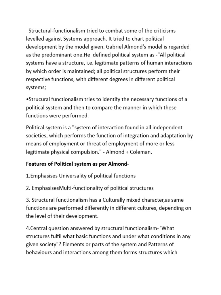 Structural functionalism pdf system policy