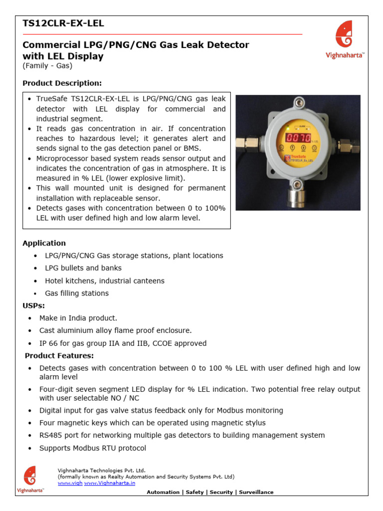 Commercial LPG/PNG/CNG Gas Leak Detector | PDF | Relay | Natural Gas