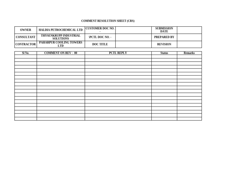 CRS General Format | PDF