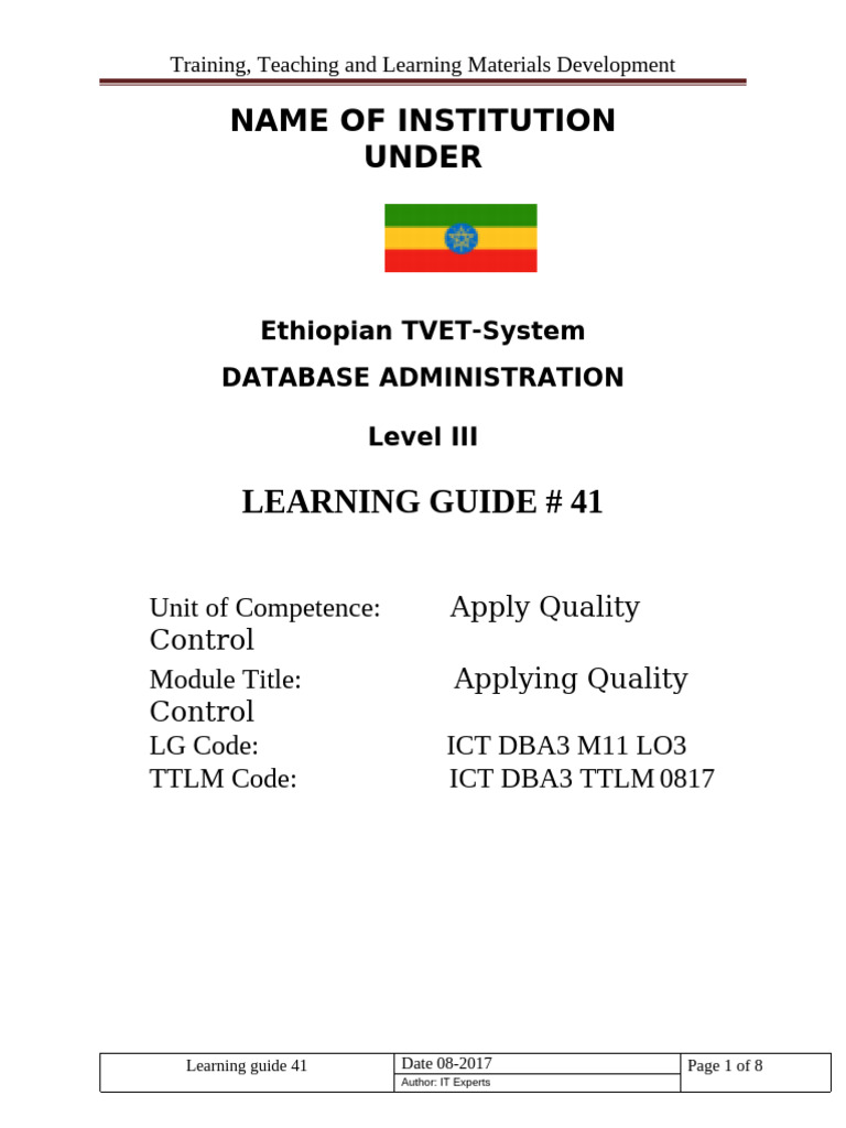 LO3 LO2 Apply Quality Control | PDF | Motivational | Motivation