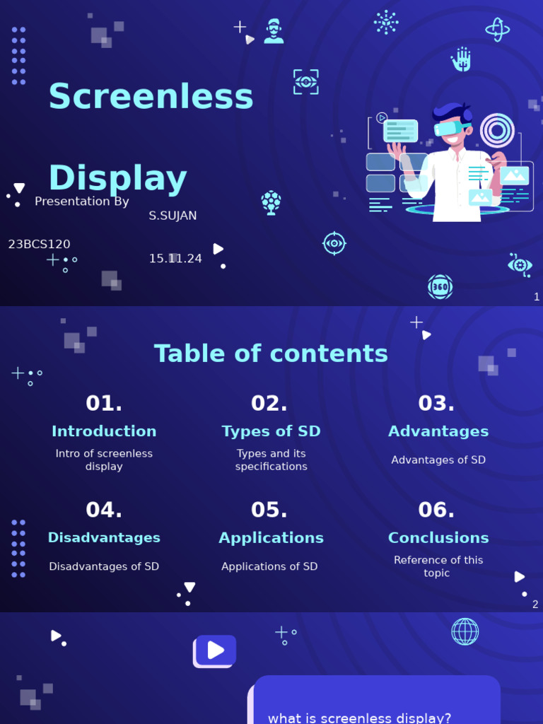 Screenless Display | PDF | Augmented Reality | Computing