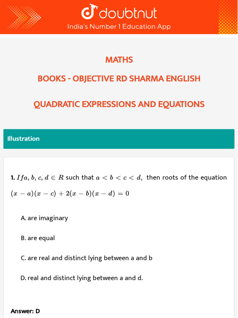 34209-books-doubtnut-question-bank | PDF | Zero Of A Function | Equations