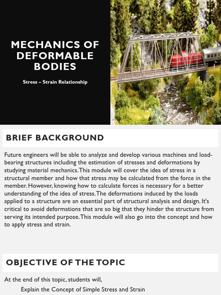 Module 1 Stress Strain Relationship | PDF | Deformation (Engineering ...
