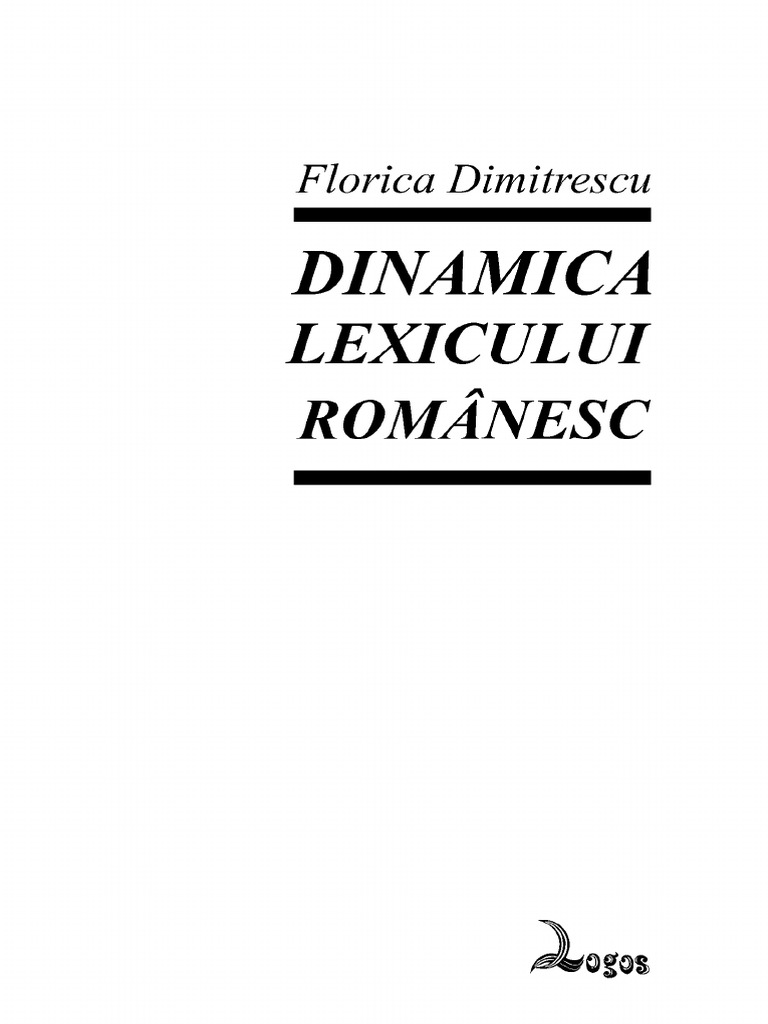 Florica Dimitrescu Dinamica Lexicului | PDF