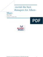 How to attract the best Brand Managers for Alken-Maes - Employer Branding