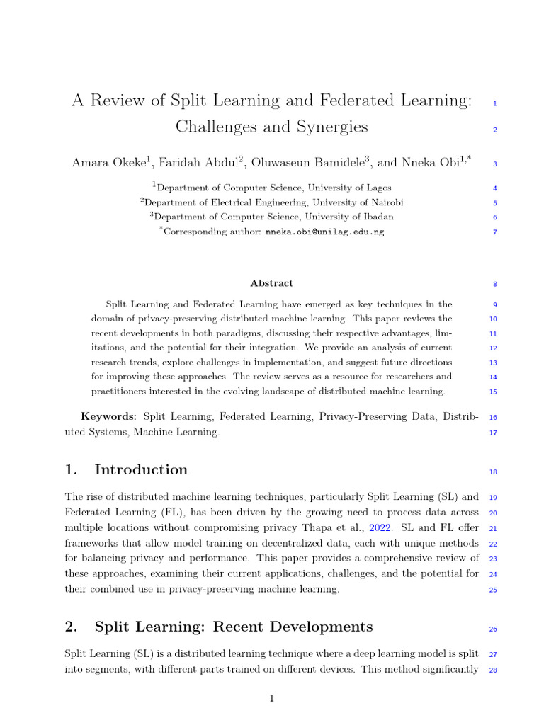 Integrating Split and Federated Learning | PDF | Computer Security ...