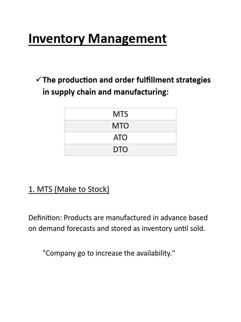 Inventory Management | PDF | Inventory | Production And Manufacturing