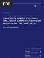 Analysys Mason - TRANSFORMING NETWORK INTELLIGENCE INTO A POSITIVE CUSTOMER EXPERIENCE AND REVENUE-GENERATING OPPORTUNITIES