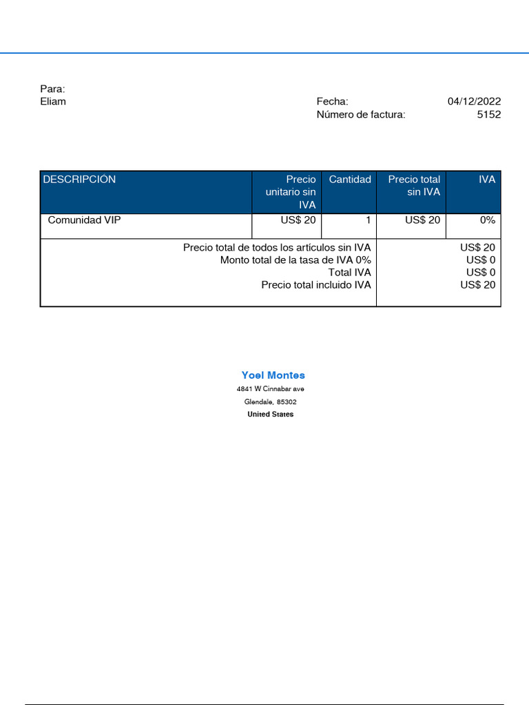 ITACWT Invoice 5152 | PDF