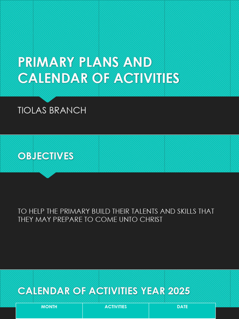 karen ppt. calendar of activities | PDF