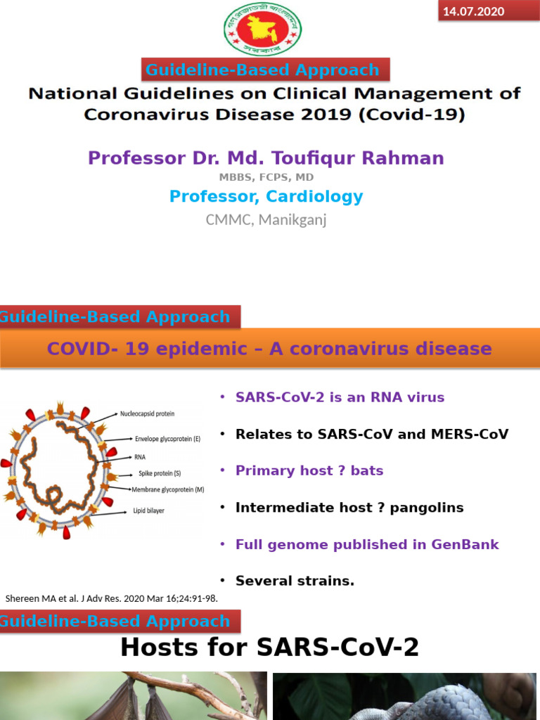Toufiq Guideline Based Approach To Covid | PDF | Sepsis | Pneumonia
