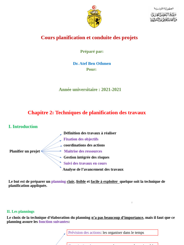 Techniques de planification de projet | PDF | Planification