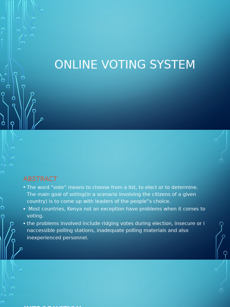 Online voting system (1) | PDF | Electronic Voting | Voting