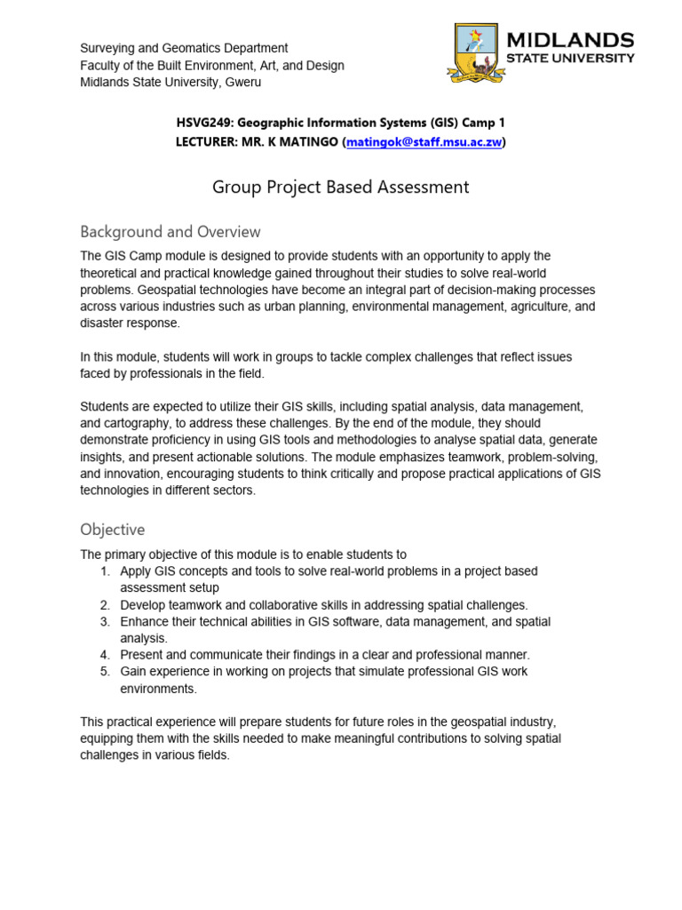 GIS Camp Project Overview at MSU | PDF | Geographic Information System ...