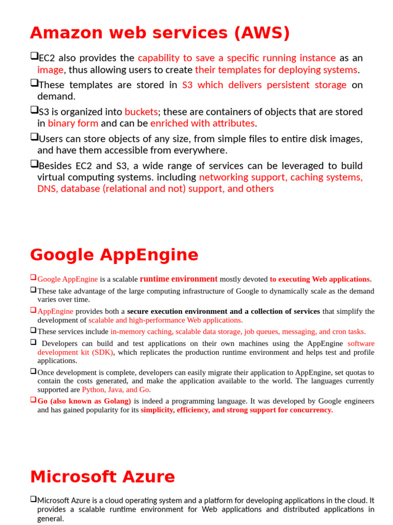 Overview of Cloud Computing Platforms | PDF | Parallel Computing ...