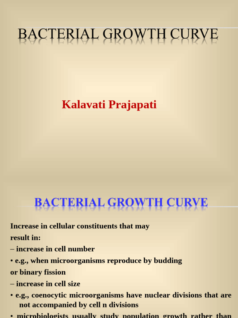 Bacterial Growth Curve Explained | PDF | Bacteria | Microscopy