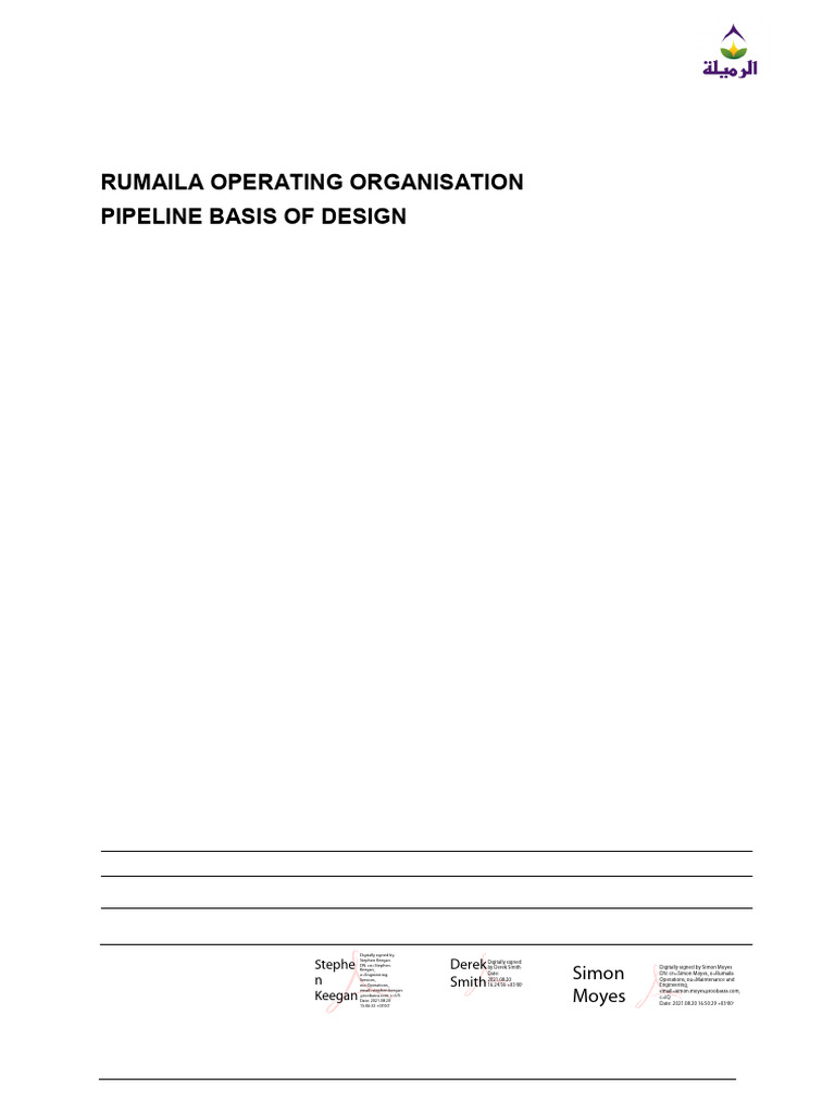 0000bf C g0 g000 PL Bod 0001 b02 Pipeline Basis of Design | PDF | Pipe ...